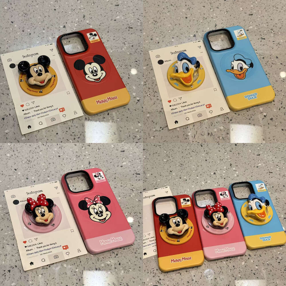 Cartoon Creative Mickey Mouse Minnie Magnetic Suitable for iPhone 16 Pro Max Apple 15 Phone Case 14 New Model 13 S260128 07b
