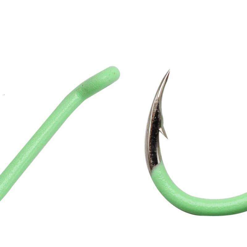 ZYZ Luminous Chinu 12/24pcs/Box High Carbon Steel CHINU Fluorescent Night Fishing Hooks Carp Fishhooks Tackle Z260128