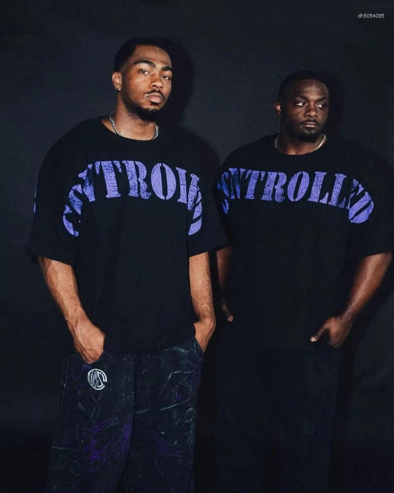 Men's T Shirts Summer Controlled Insanity T-shirt Covers Oversized Short Sleeve Tees Workout