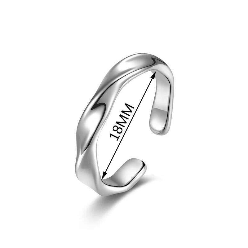 Fashion Simplicity Mobius Opening Adjustable Finger Ring For Men Women Couple Rings Engagement Jewelry Accessories Gift XJ260127