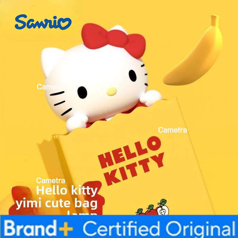 Sanrio Hello Kitty Creative USB Rechargeable Paper Bag LED Decor Bedroom Light Desktop Night Lamp for Closet H260128