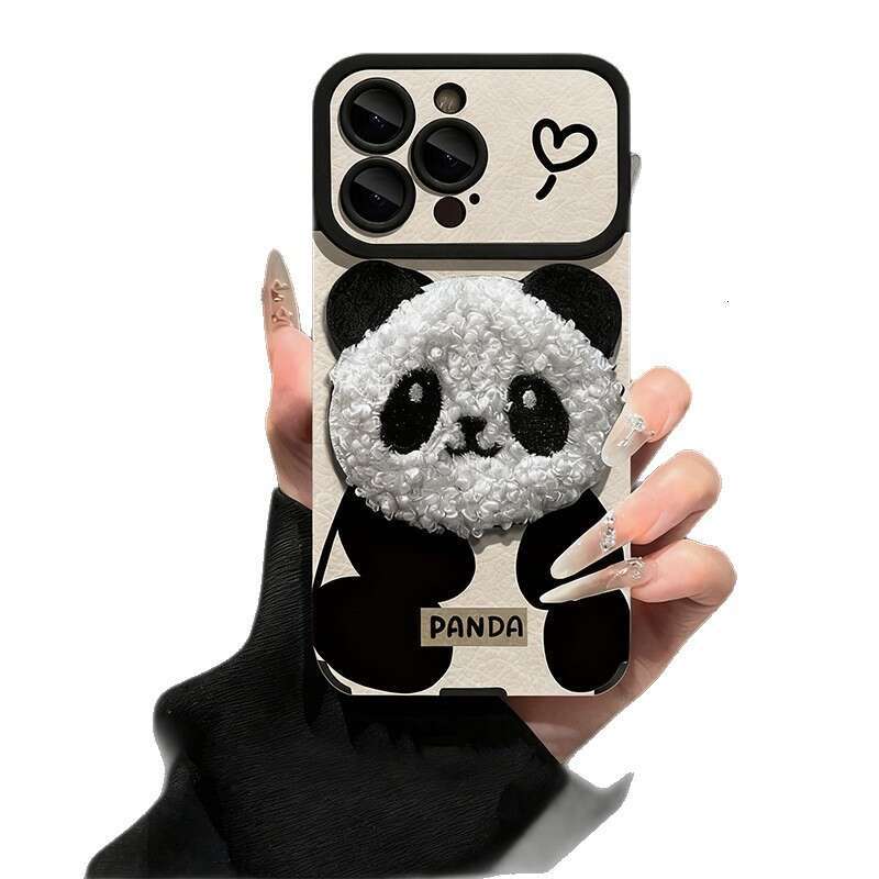Large Window Cute Panda Sticker Skin for Apple 17PROMAX Phone Case with Hand Strap iPhone16 Soft 14 S260128 7d5