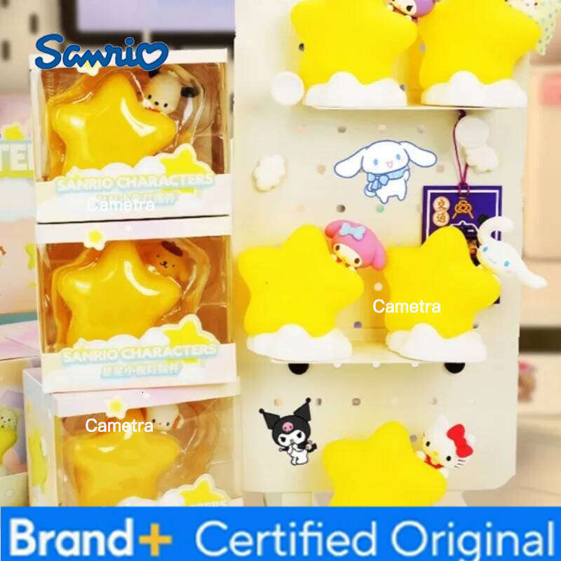 Sanrio New Hello Kitty Cinnamoroll Star Light Desktop Decor Toys Cute MARUMOFUBIYORI COGIMYUN Night Lamp Girls Toy Gifts H260128