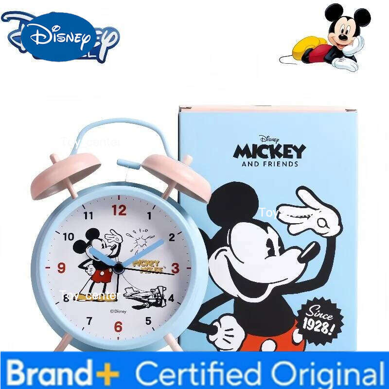 Disney Mickey Minnie Kids Alarm Cute Cartoon Personality Creative Student Metal Silent Luminous Clock holiday gift H2601281
