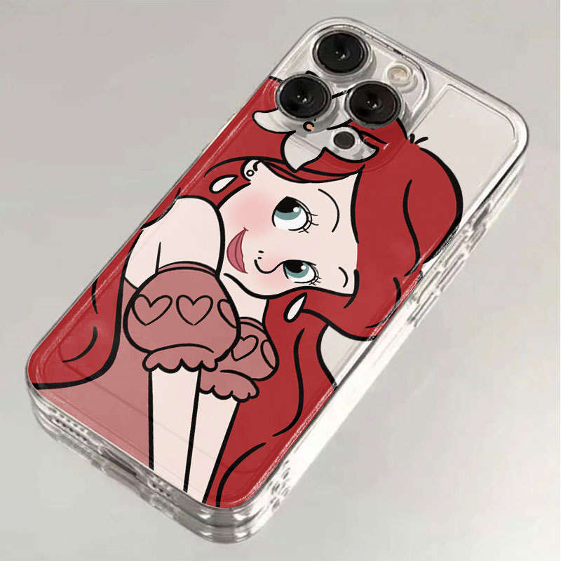 Mermaid Princess Compatible with Apple 16 Pro Max Full Coverage 15 Phone Case iPhone 14/12/11/13 Shockproof XSM S260128