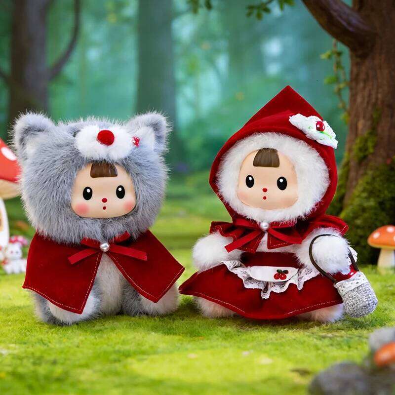 Kawaii Animals Vinyl Face Plush Animal Toys Pendant The Wolf Little Red Riding Hood Gift for Kids Hang Bag Valentine's Day Y260128