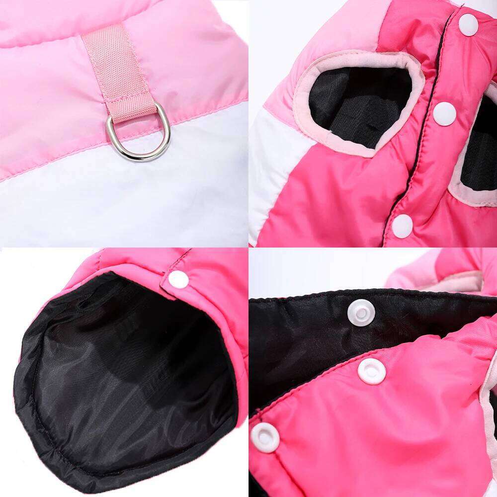 Jacket Winter Windproof Warm Coat With D-Ring For Small Medium Dog Cat Puppy Yorkshire Chihuahua Pug Waterproof Pet Costume XJ260127
