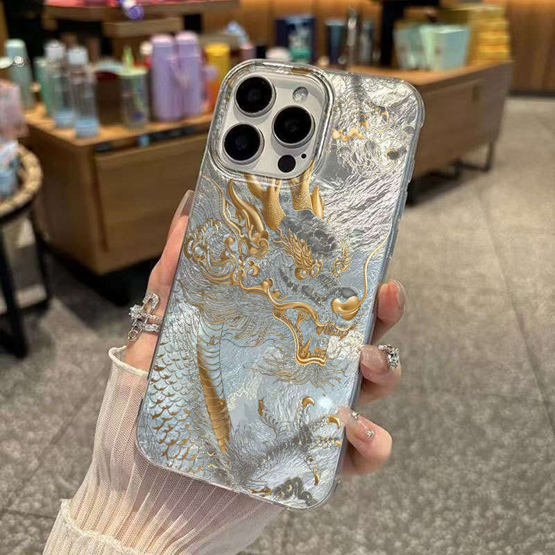Xiangyun Golden Dragon Compatible with Apple 17 Pro Phone Case iPhone 16 Shockproof 15 National Trend 14 Cross-Border 13 Hot Item 11X S260128