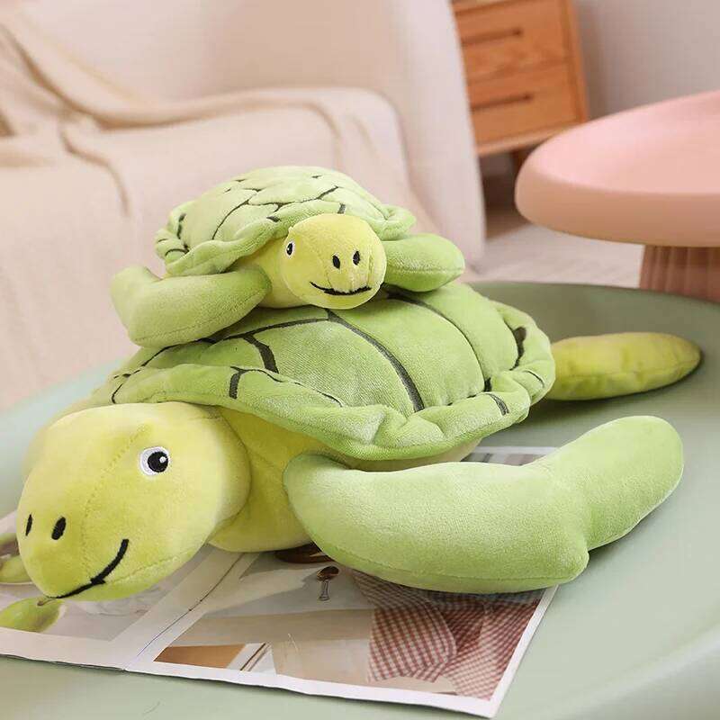 Cartoon Turtle Plush Toy Cute Green Stuffed Animals Tortoise Plushies Doll Pillow Kawaii Soft Kids Baby Accompany Toys Gifts Y260128