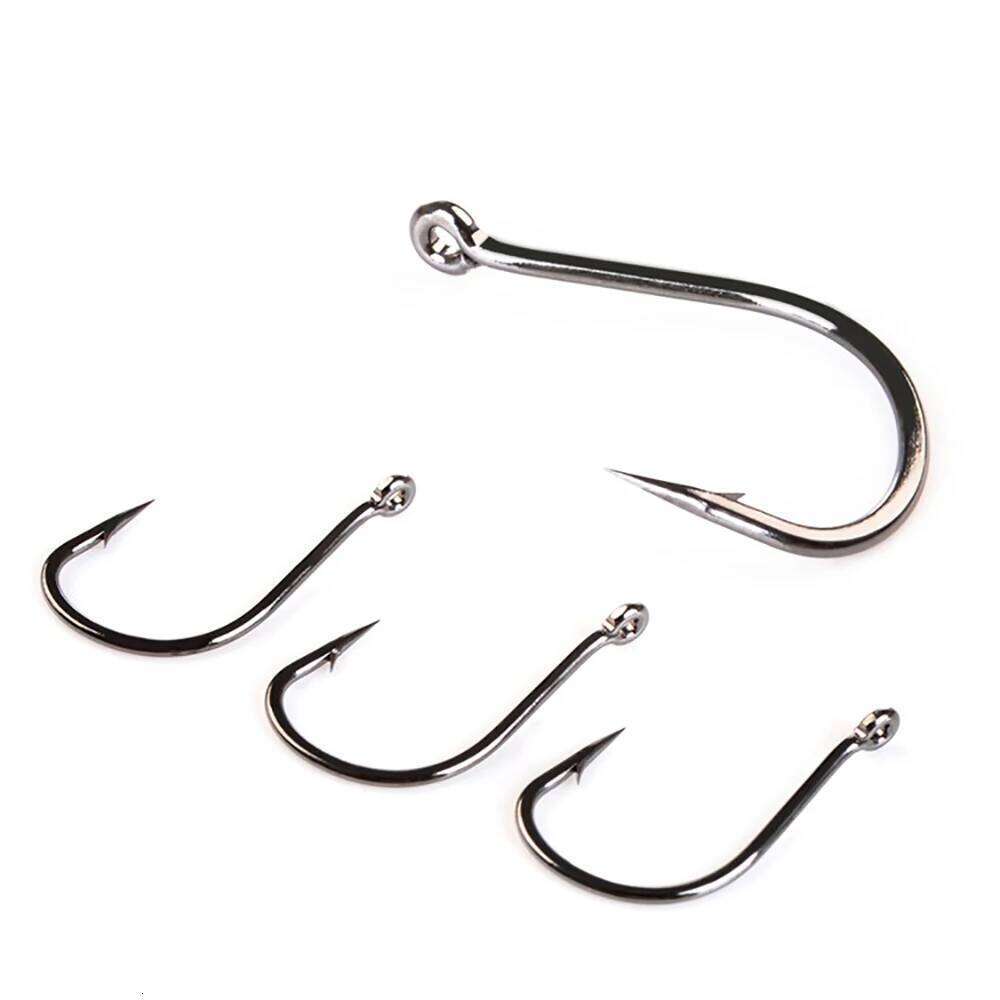 FTK 9 Kinds Sharp Carp High Carbon Stainless Steel Barbed Fish Hook With Eye Fishhook for Lake Fishing Goods pesca Z260128