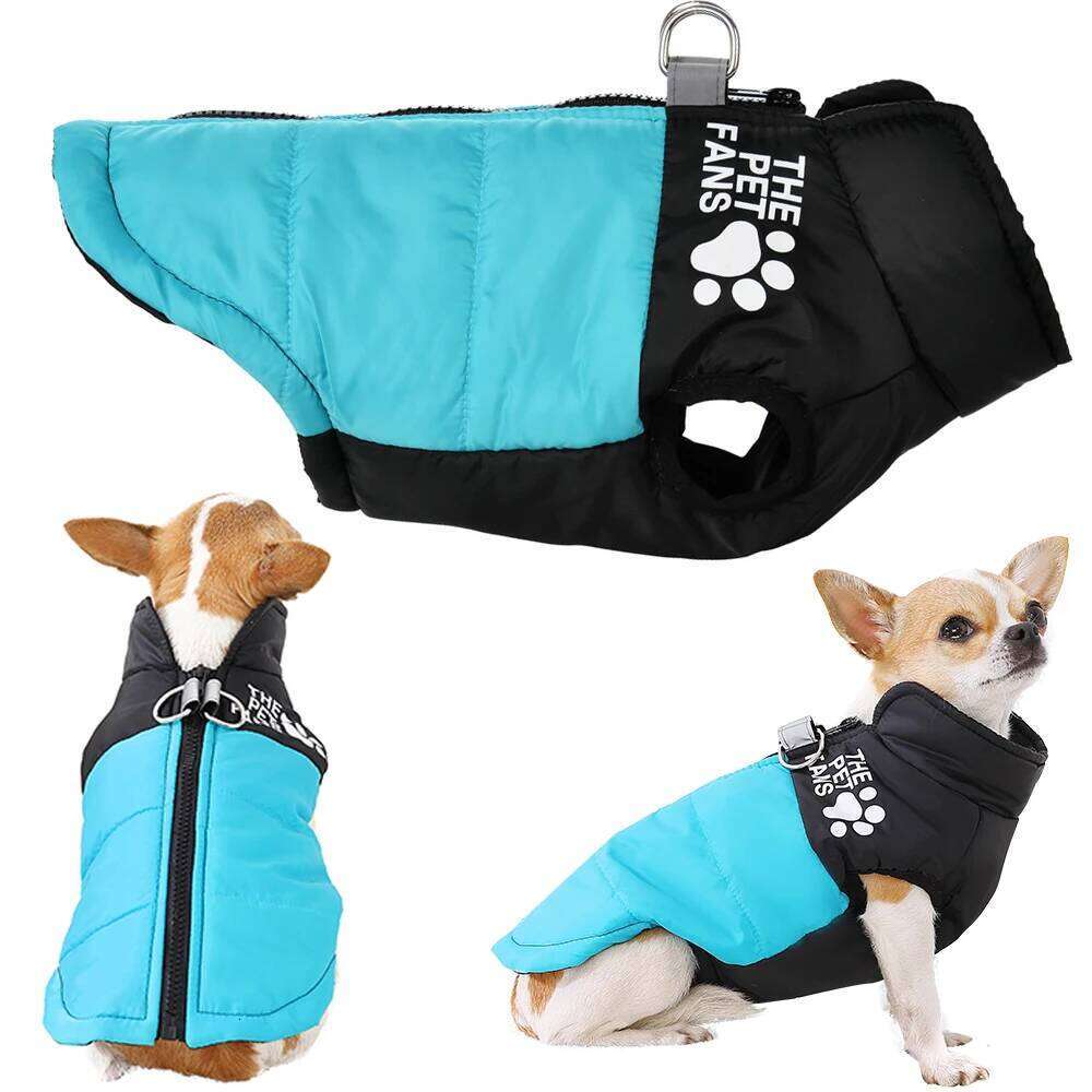 Warm Winter Dog Coat Small Medium Dogs Cat Vest Autumn Reflective Printed Puppy Jacket Costume Chihuahua Pug Pet Outfits XJ260127