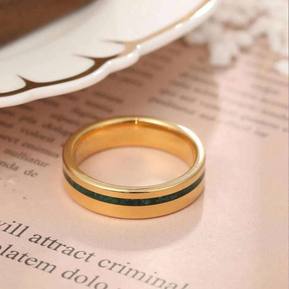 tungsten carbide ring for man anillos bague homme pareja de compromiso fashion jewelry wedding bands Malachite engagement rings XJ260127