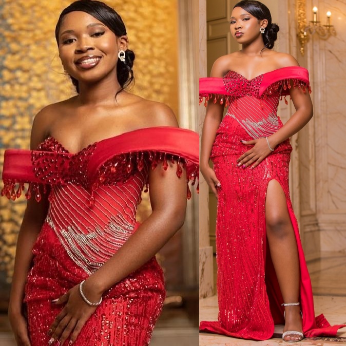 Aso Ebi Red Mermaid Prom Dresses 2026 Crystals Beaded High Split Sequined Evening Formal Party Second Birthday Engagement Gowns Dress For Special Occa