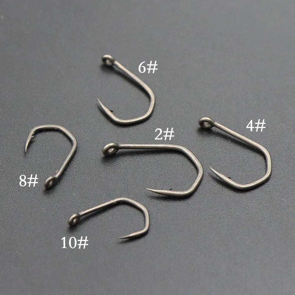 10pcs Carp Claw PTFE Coating Micro Barbed Alloy Steel Super Sharp Hook For Method Feeder Fishing Accessories Z260128