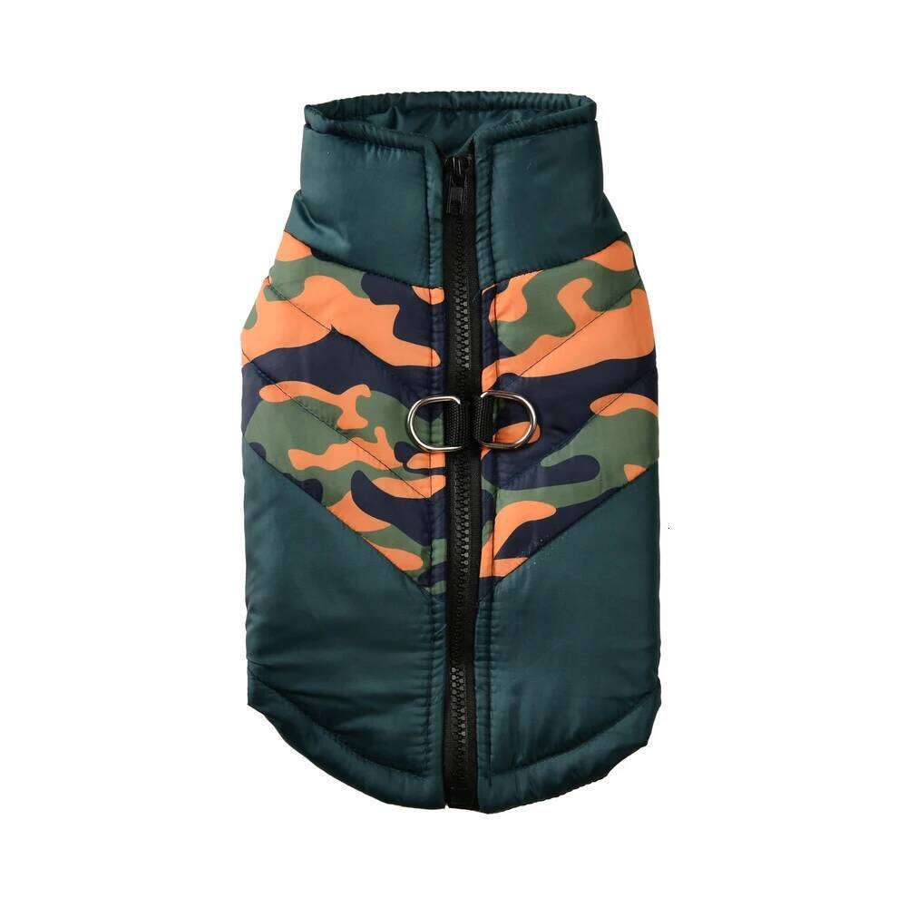 Winter Warm Dog Jacket For Small Medium Dogs Cats Outdoor Waterproof Pet Coat With D-ring Zipper Camouflage Puppy Beagle Clothes XJ260127