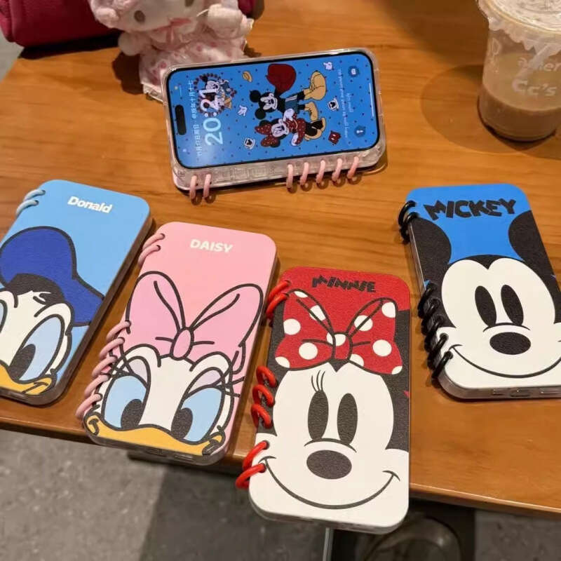 Mickey and Minnie Compatible Apple 16 Pro Max Phone Case iPhone 15 Flip Cover Notebook 14 Book 13 Cartoon S260128 574