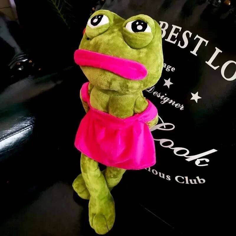 45cm Toy Soft Stuffed Pillow Expression Pepe The Sad Frog Animal; Plush Doll Birthday Gifts For Kids Y260128