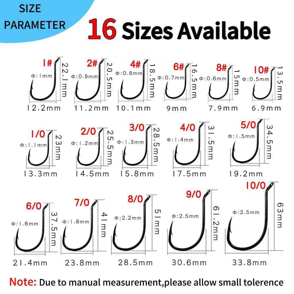 Ellllv #10 - 10/0 Luminous Octopus Beak High Carbon Steel UV Fluo Offset Fishhook Saltwater Fishing Bait Hook Black Green Orange Z260128