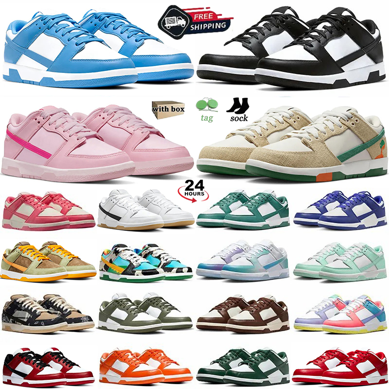 Designer Shoes duncs low Running shoes Womens mens pandasneakers trainers Black White Leather Low Tops Green Grey White Mens Outdoor Sports Sneakers Dhgate