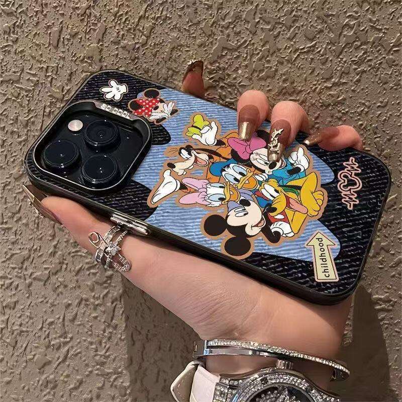 Cowboy Mickey Compatible with Apple Max Phone Case 17 Pro Niche Hot New Color Silver Anti-fall Ins S260128