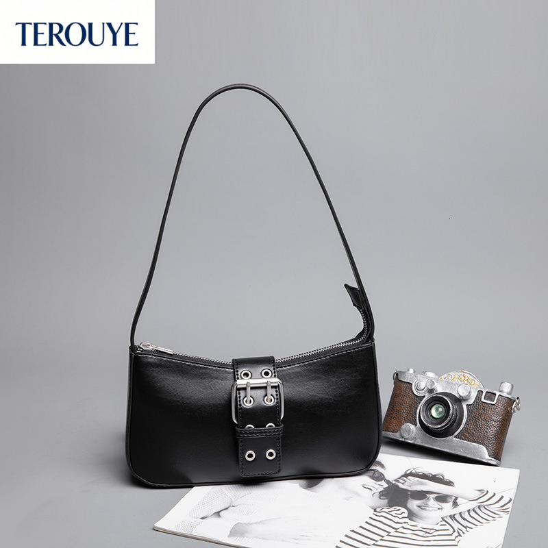 TEROUYE Autumn/Winter New Leather Material Versatile Trendy Style Light Luxury Elegant Underarm Bag bag Shoulder Bag Women's Handbag bag
