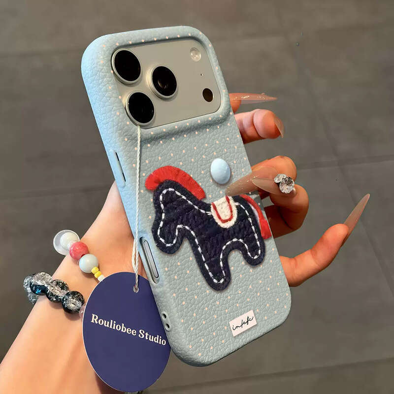 Compatible with Apple 17 Max 16 Pro High Aesthetic for Girls 15 New Year 11 Lychee Pattern Phone Case S260128