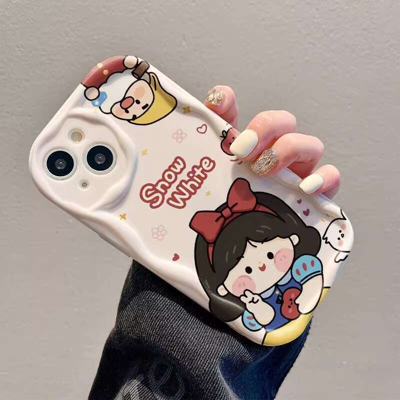 Snow White Compatible with Apple 16 Pro Max Phone Case 14 New Women's iPhone 15 Pro/13 Cream Texture 11 S260128