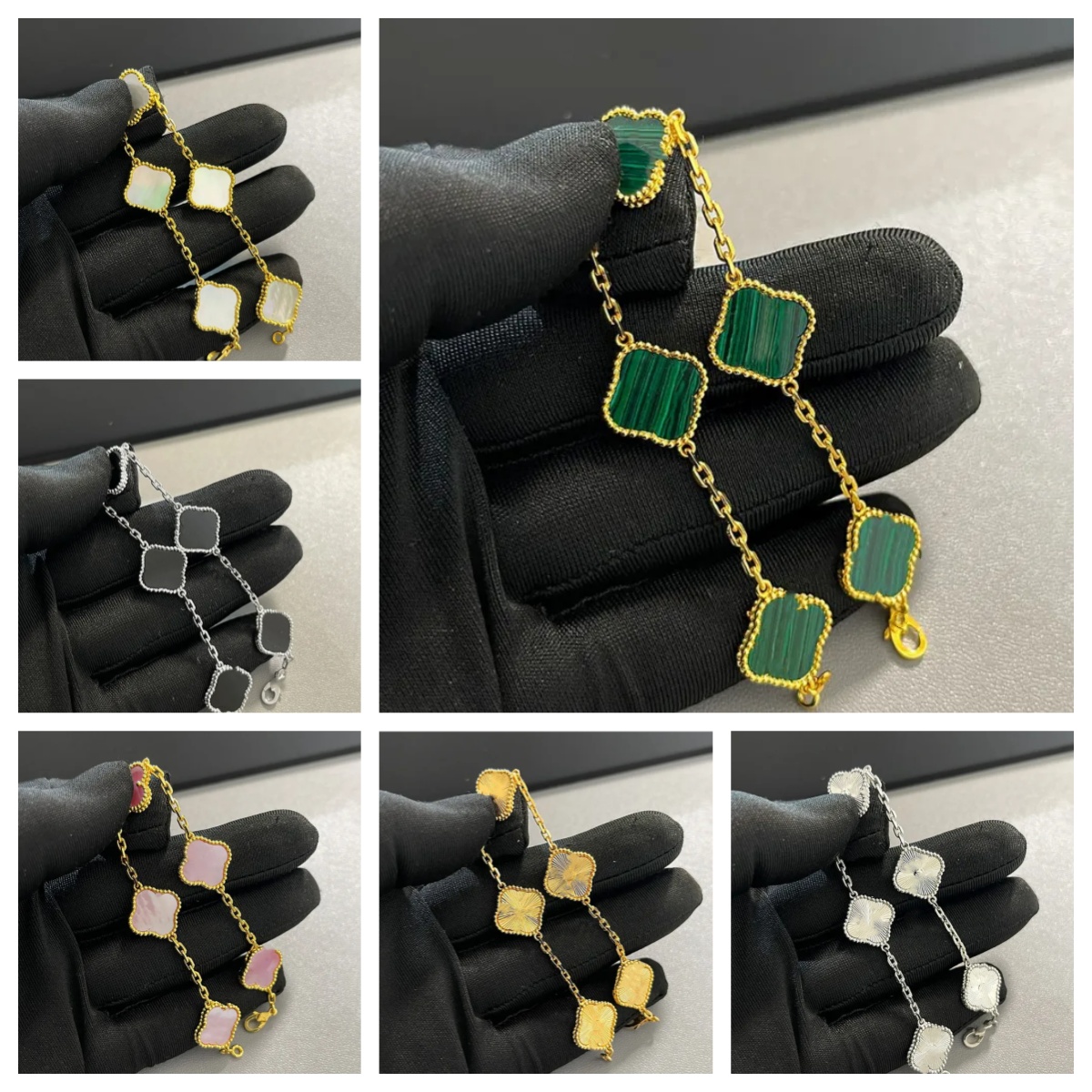bracelet designer bracelet high quality designer clover logo jewelry Classic Fashion Onyx Shell Ladies 2026 new luxury vandesigner cleef bracelet very nice