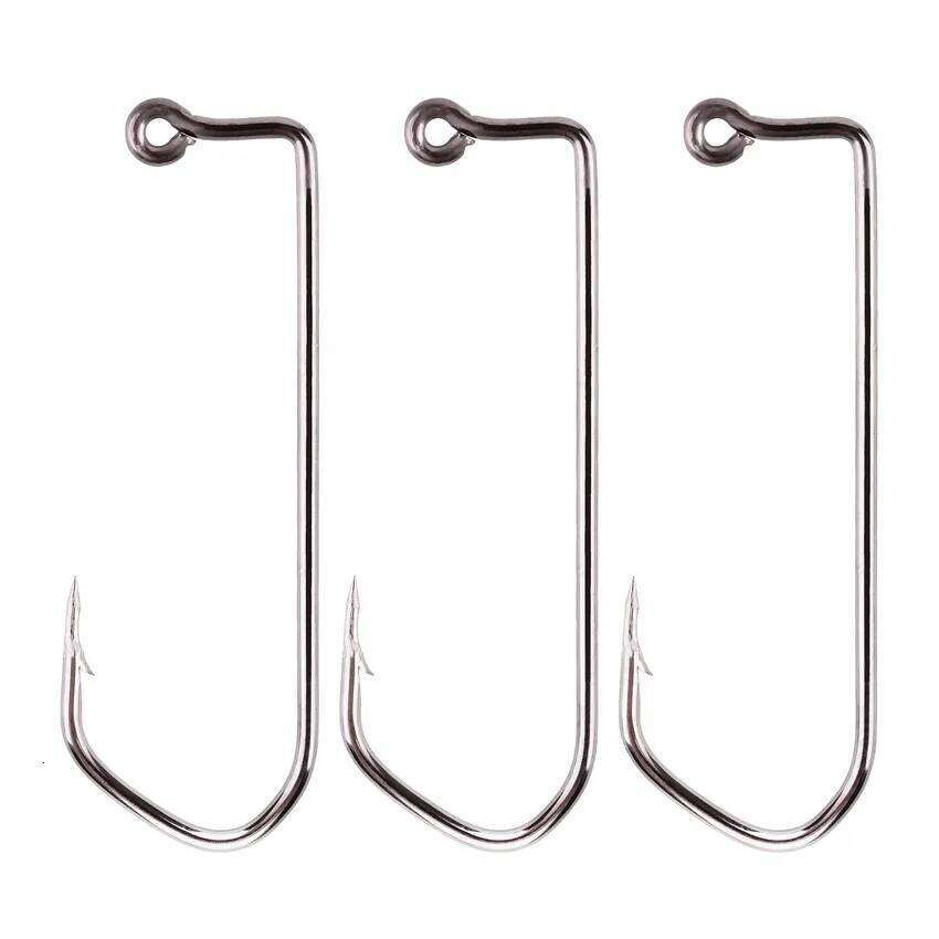 10pcs/box 7150 Jig Fishing Hooks Barbed Black Hook High Carbon Steel Barbarian 90 Degree Size 1# to 6/0# Fishhook Z260128