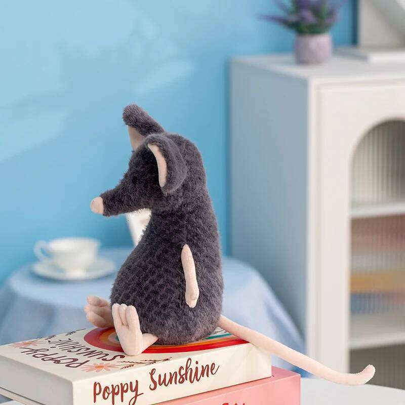 25cm Cute Cartoon Sad Plush Toy-Hat&Glasses Wearing Western Cowboy Mouse Birthday Gift for Kids Teens Animal Lovers Decor Y260128