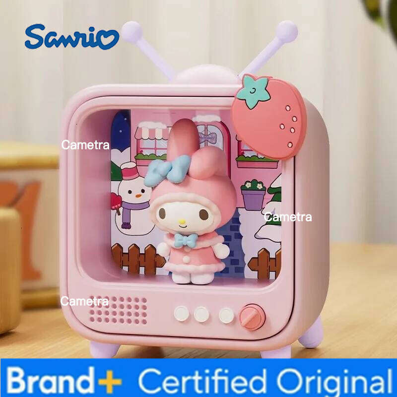 Sanrio kawaii Character TV Channel Series Luminous Night Light Toys Anime Kuromi Cinnamoroll HelloKitty Girls Desktop Ornaments H2601281