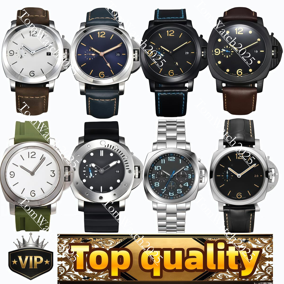 2026 Paners Watch Men Model Sport Watch Quartz Paners Watch Automatic Movement Luxury Watches Business Stainless Steel Man Square Mens Paneraiity Wristwatches b30