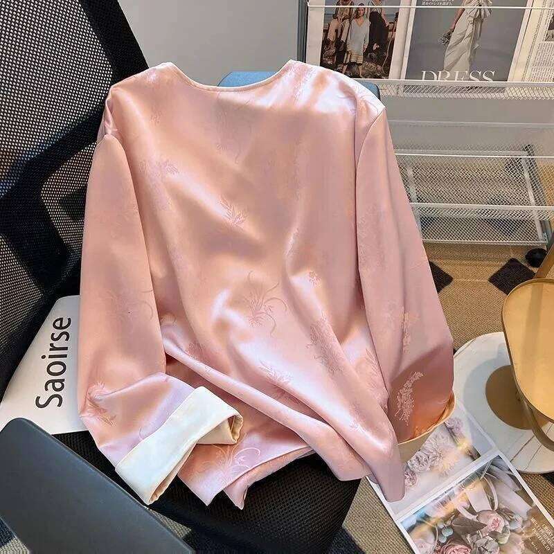 New Women's Shirt Spring Autumn Chinese Style V-Neck Temperament Ladies Blouse Design Sense Retro Lady Casual Tops DREAM RECALL