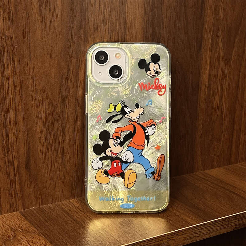 Cartoon INS Style Fun Cute Simple Niche Japanese and Korean Creative Anime Mickey Goofy Compatible with Apple 15 Pro 16 S260128