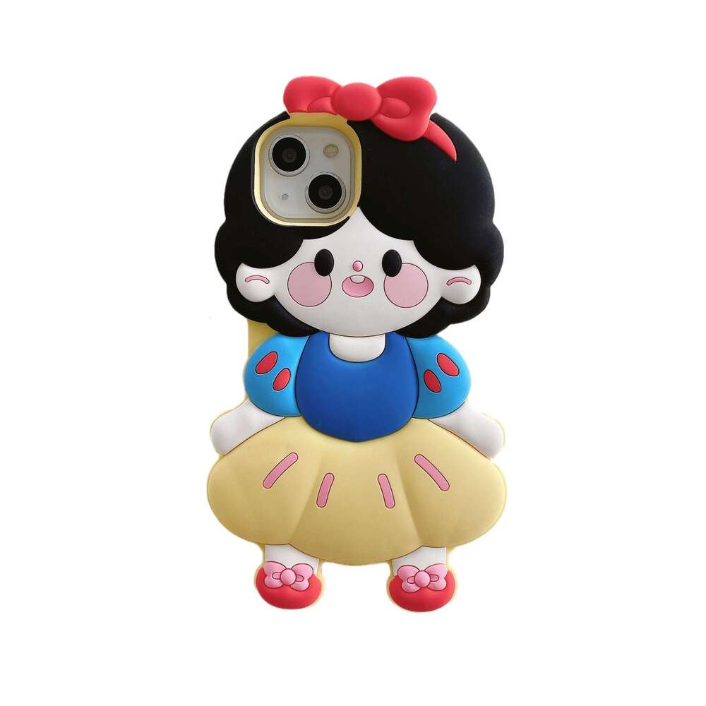 Suitable for Apple 16 Snow White Princess Phone Case Cute iPhone 12/13/14 Pro Max Hair Tie Doll S260128
