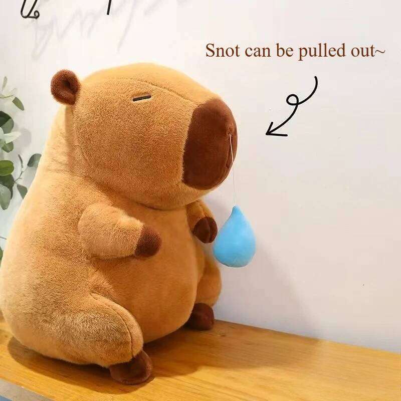 1-3pcs Big Capybara Plush Toy Cute Capibara Stretch Snot Funny Fluffy Doll Kawaii Stuffed Animals Birthday Gift Home Decor Y260128