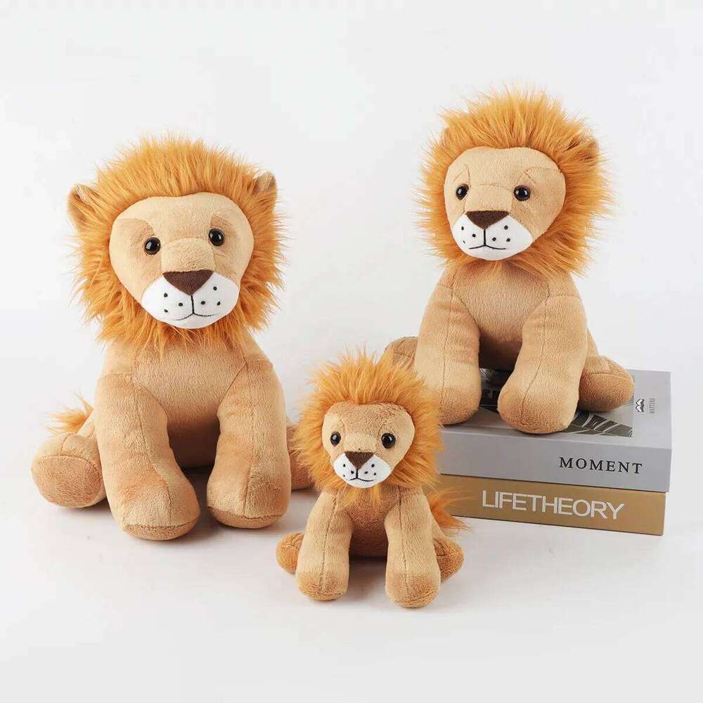 17cm/25cm/30cm Super Soft Cute Lion Plush Toy Fluffy Stuffed Animal for Kids Hugging Pillow Cartoon Birthday Gifts Home Decor Y260128