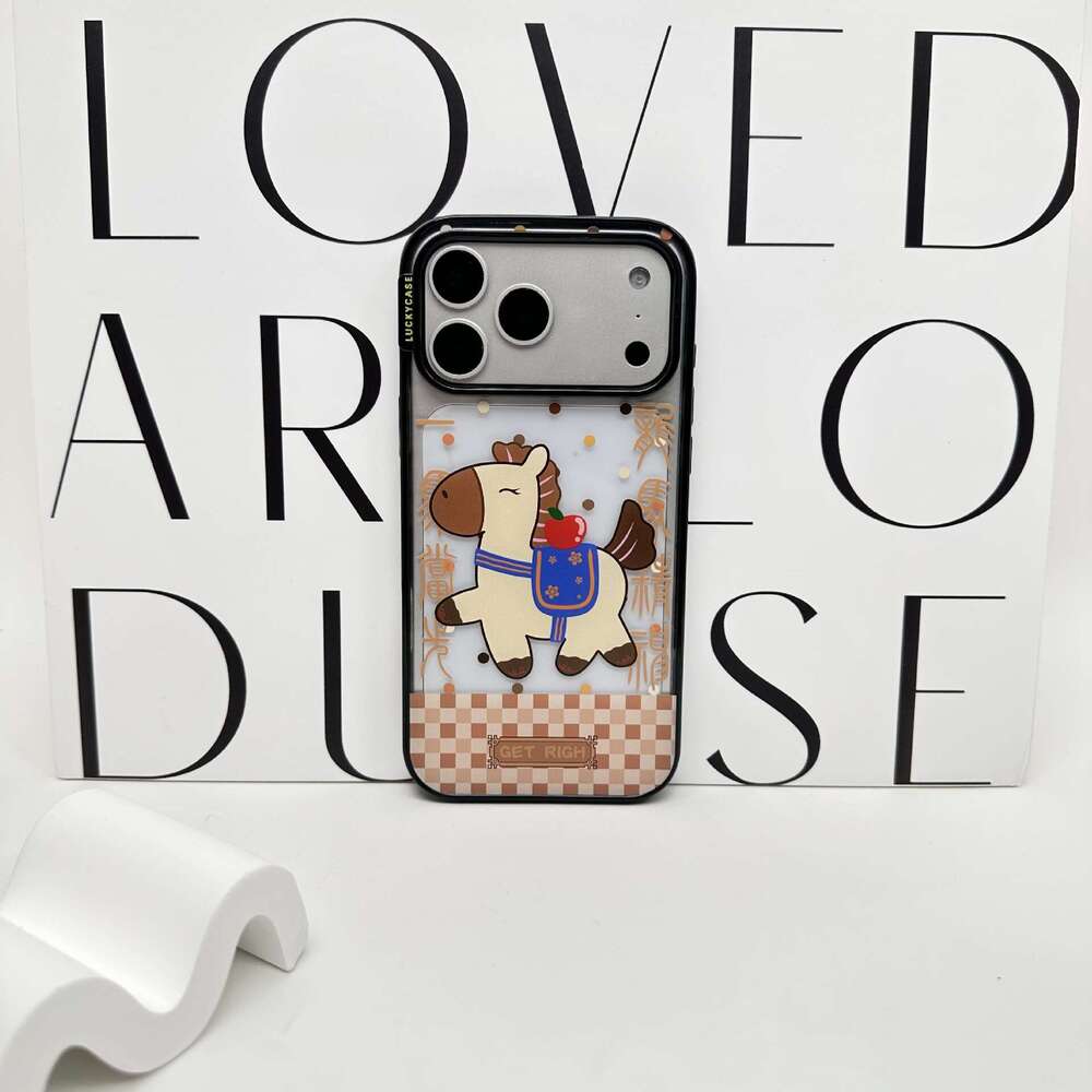 Trendy Brand Vitality Shell New Year Cartoon Pony Compatible with iPhone 17 Max Apple Phone Case Shockproof 16 Pro S260128