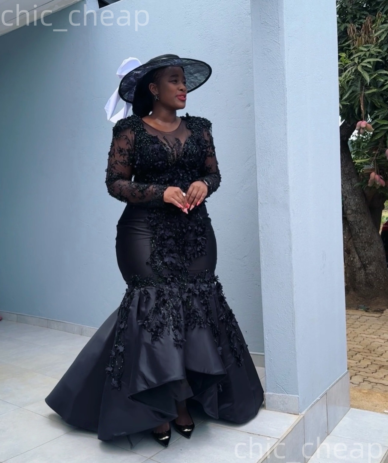 2026 Plus Size Black Mermaid Mother Of Bride Dresses Floral Lace Beaded Satin Evening Party Mama's Dress Vintage 50's Birthday Wedding Guest