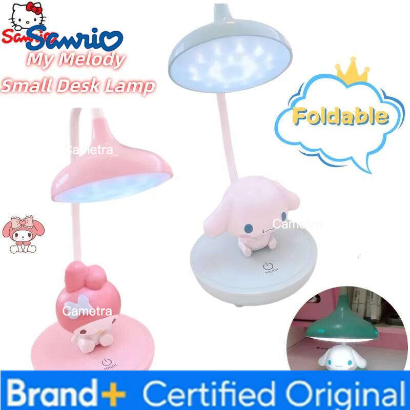 Sanrio Cinnamoroll My Melody Learning Foldable Desk Lamp Anime Cartoon High Beauty LED Student Bedroom Homework Specific Night Light H260128