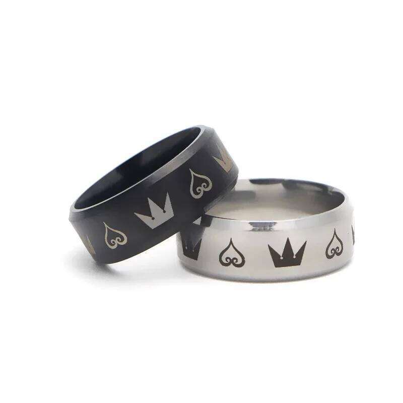 Fashion Game Kingdom Hearts Design Men's Stainless Steel Ring For Women Men Fans Dropshipping Jewelry Wholesale XJ260127