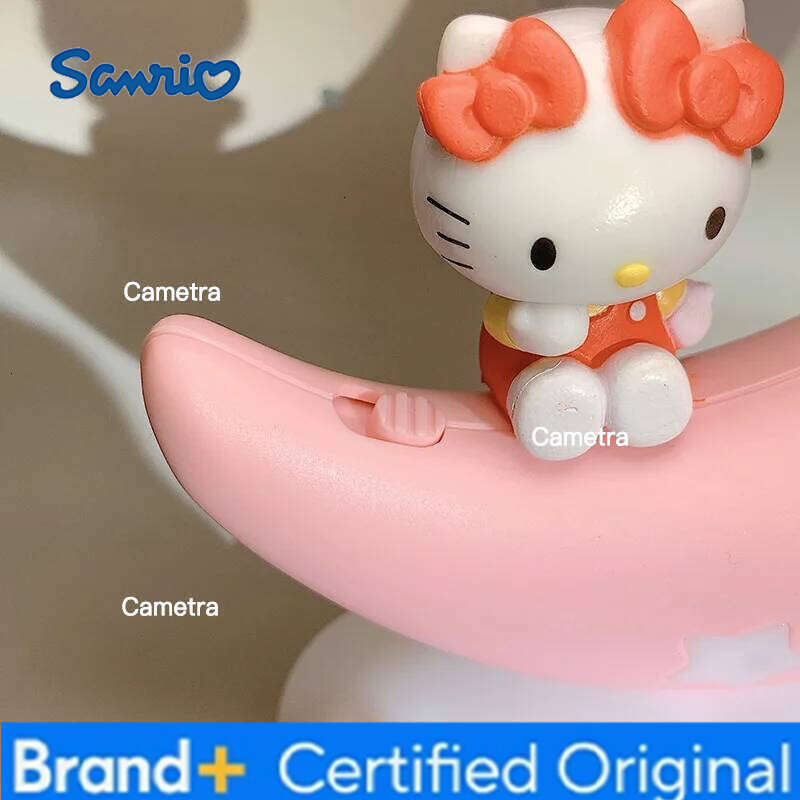 Sanrio Cartoon Moon Cloud Series Pochacco Cinnamoroll Figures Night Light Cute Girl Table Bedroom Bedside Lamp Ornament Gift H260128