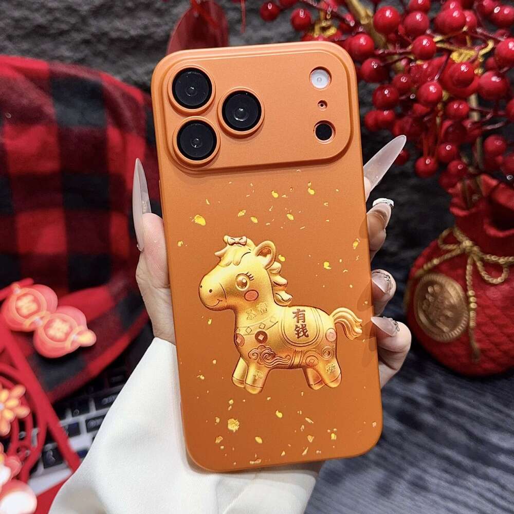 17 Compatible with iPhone 16 Max New Year Edition Get Rich Quickly 15 Phone Case 14 Shockproof 13 Pro Protective Cover S260128 1aa