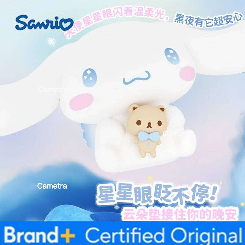 Sanrio Family Luminous Desktop Ornament Kawaii Cinnamoroll Atmosphere Lamp Anime Themed Gifts For Girls Toys Figure Collectible H260128