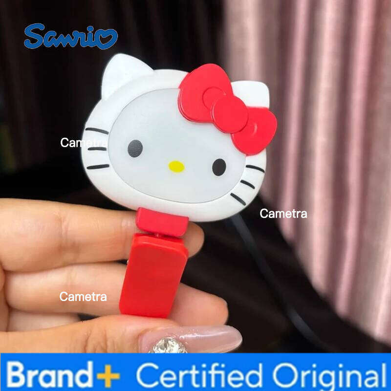 Sanrio Cute Hello Kitty Fill Cartoon Figure Mini Party Luminous Toy Portable Selfie Supplement Light Atmosphere Lights H260128
