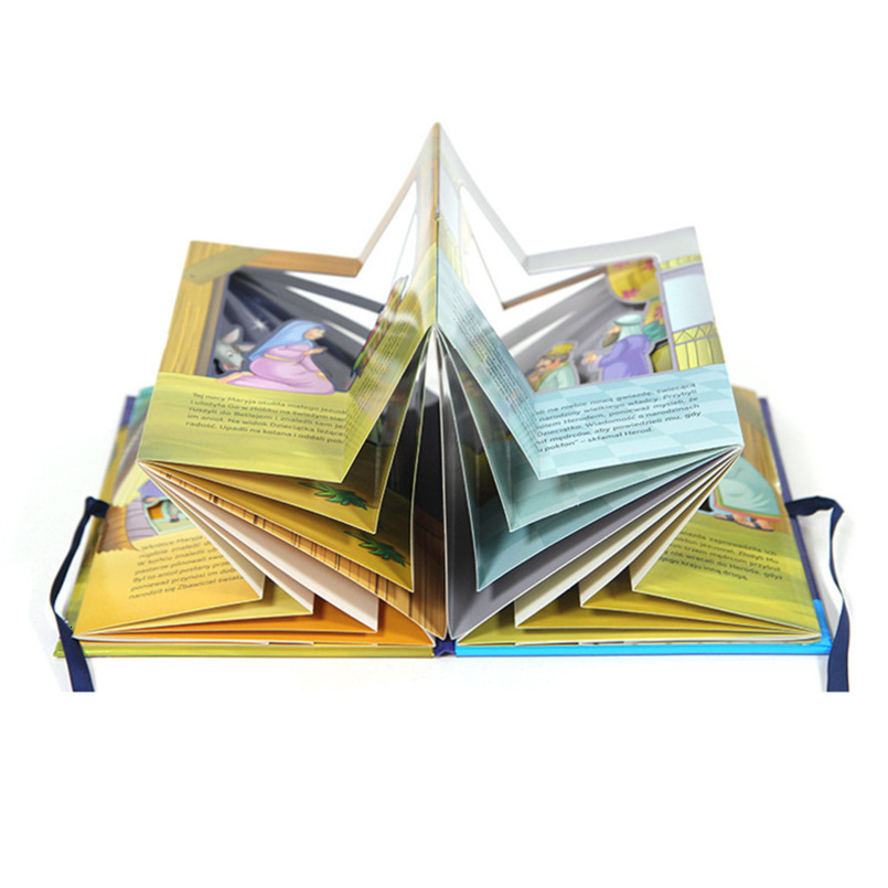 Cartoon Anime Storybook Custom Printing Children's 3D Pop-up Visual Reasoning Plot Puzzle Book