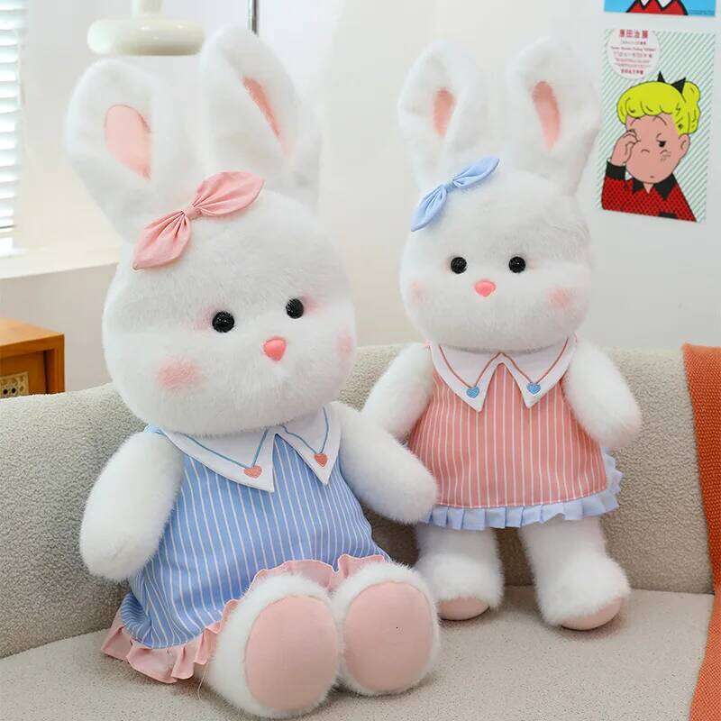 1pc 35cm/13.77in New Fashion Nini Rabbit Plush Toy Cute Bunny Ragdoll Pillow Doll Kids Gifts Y260128