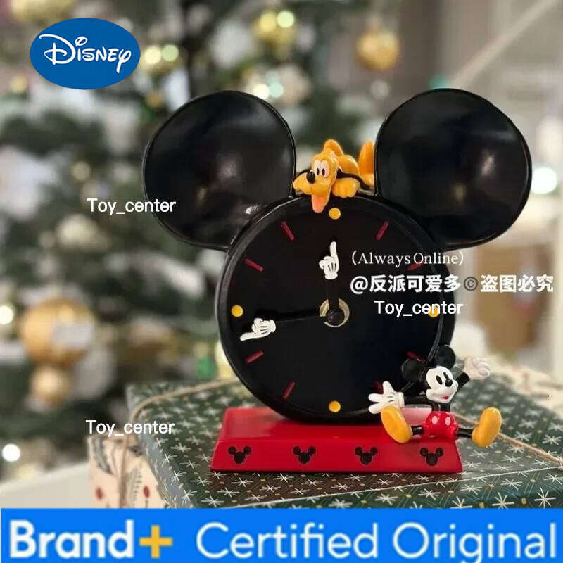 Disney New Animation Mickey Mouse Style Clock Cartoon Desktop Ornaments Anime Figure Living Room Simple Home Decoration Present H260128