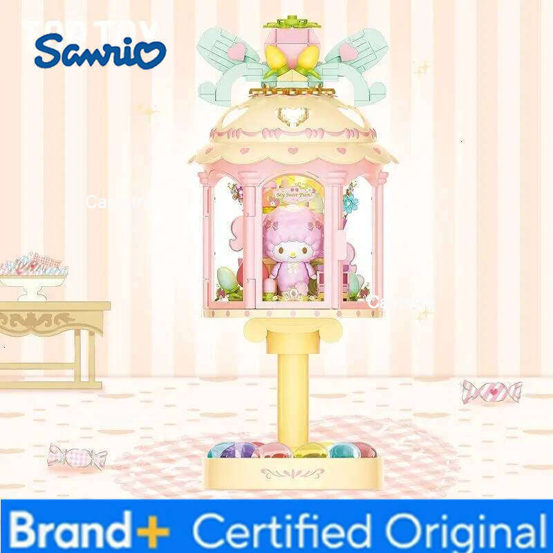 Sanrio TOPTOY Building Blocks Hello Kitty Kuromi Small Particles Melody Children's Assembly Toy My Sweet Piano Model Gift H260128