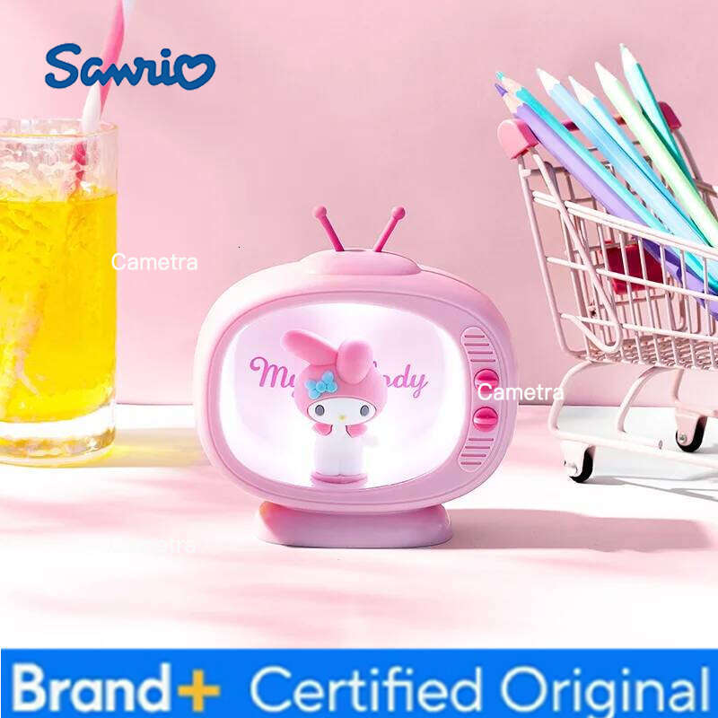 Sanrio Hellokitty Cinnamonroll Melody Night Light Tv-Shape Cute Crative Design Desk Sbedroom Bedside Lamp For Birthday Gift H260128